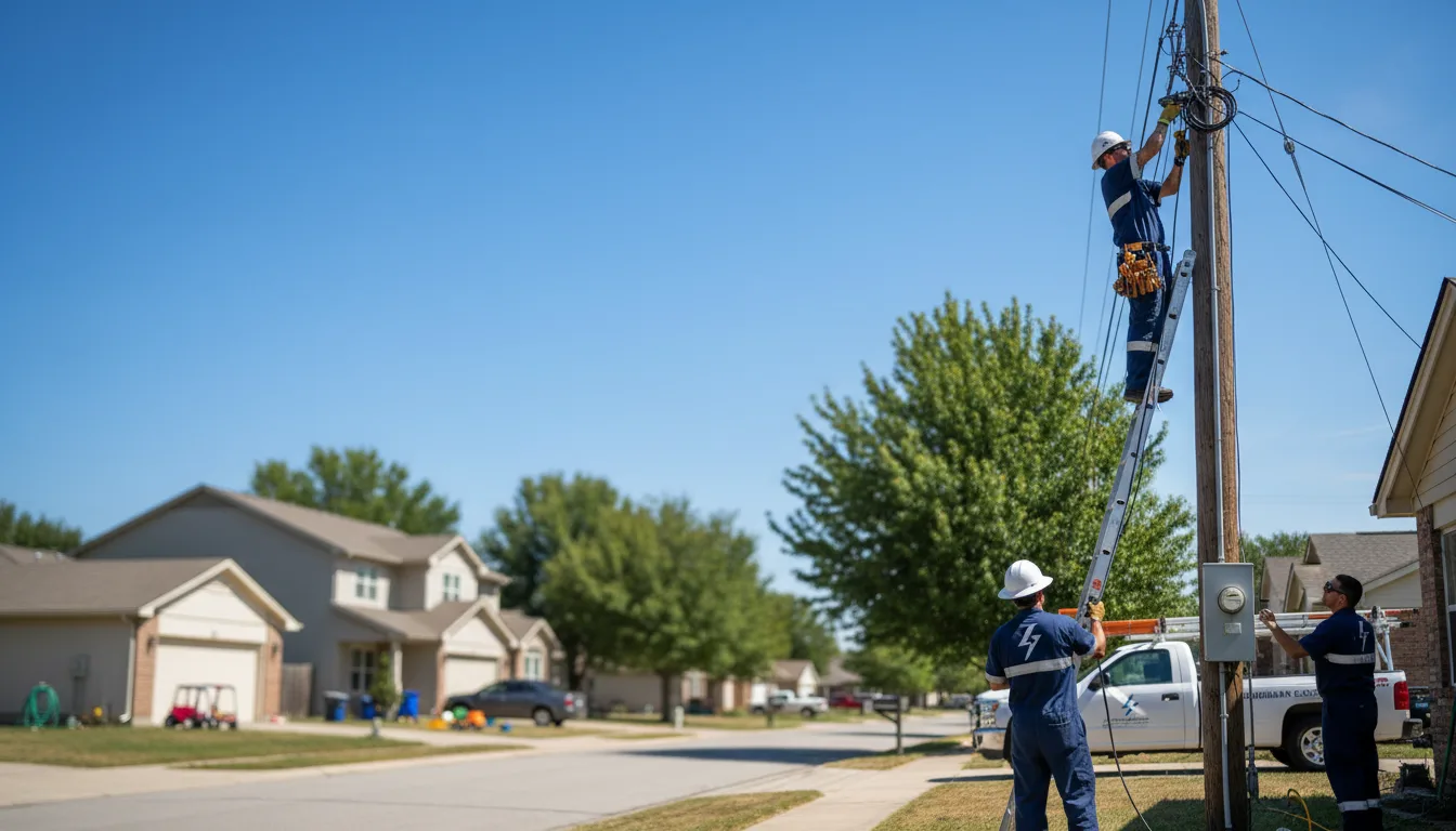 Residential electrician providing installation services in Terrytown, NE